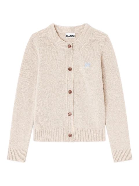 GANNI buttoned cardigan - Neutrals - zdjęcie produktu nr 1
