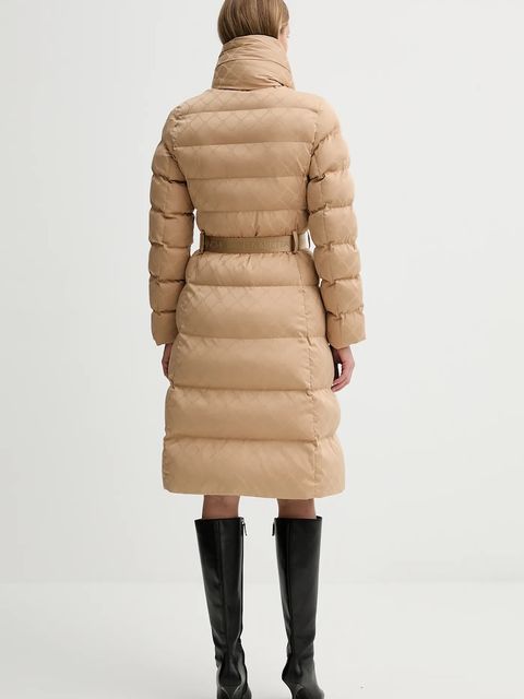 Elisabetta Franchi kurtka kolor beżowy zimowa PI84D56E2