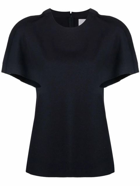 Jil Sander sculpted short-sleeve blouse - Blue - zdjęcie produktu nr 1
