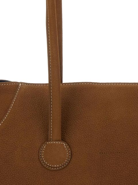 Marge Sherwood topstitch leather shoulder bag - Neutrals
