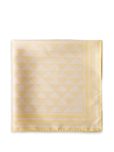 Prada jacquard silk scarf 55x55 - Yellow - zdjęcie produktu nr 1