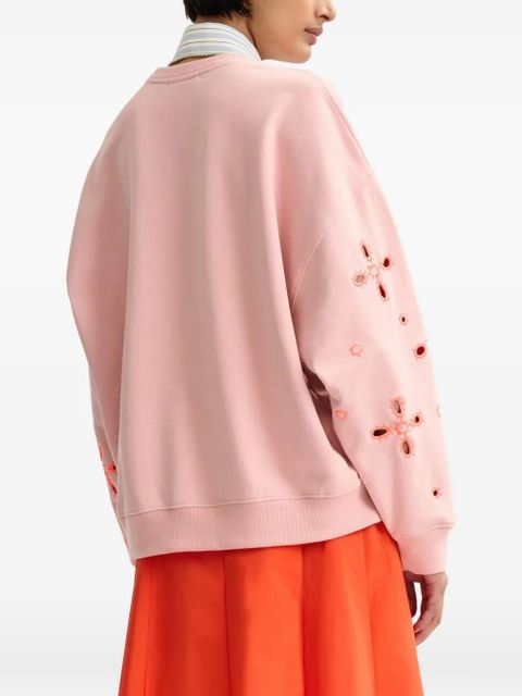 Essentiel Antwerp floral-pattern embroidered sweatshirt - Pink