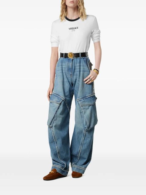 Versace long-sleeved logo-motif top - White - zdjęcie produktu nr 2