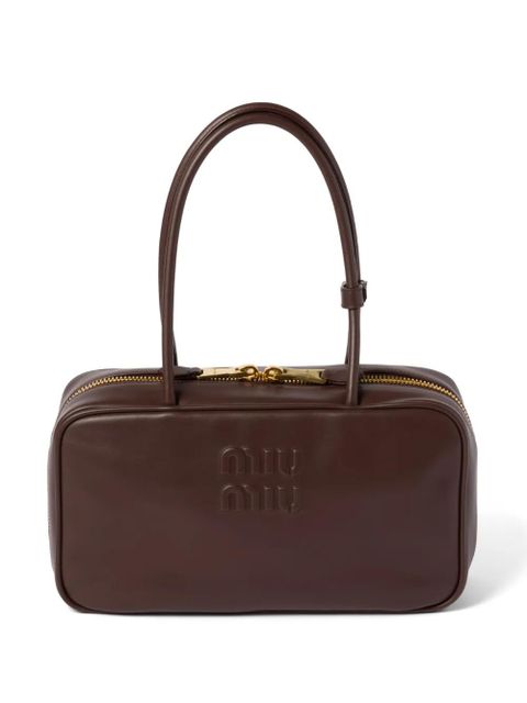 Miu Miu Beau leather tote bag - Brown - zdjęcie produktu nr 1