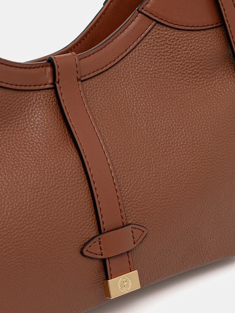 Pollini torebka skórzana kolor brązowy PC4401PP0N QA1