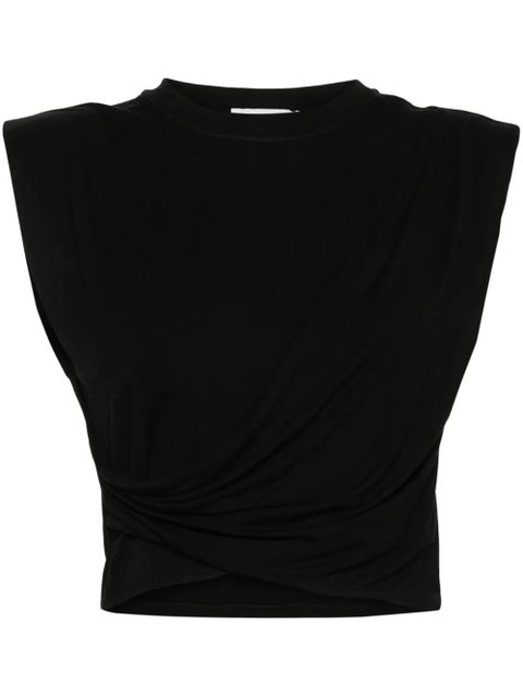 Simkhai Signature Estelle draped-detail top - Black - zdjęcie produktu nr 1