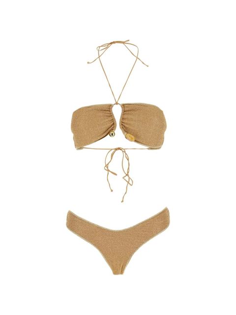 Oséree Lumière beaded-detail bikini - Gold - zdjęcie produktu nr 1