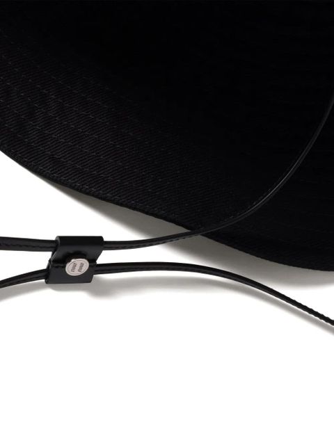 Miu Miu Drill wide-brim bucket hat - Black - zdjęcie produktu nr 2