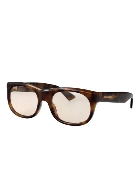 Saint Laurent Eyewear tortoiseshell square-frame sunglasses - Brown