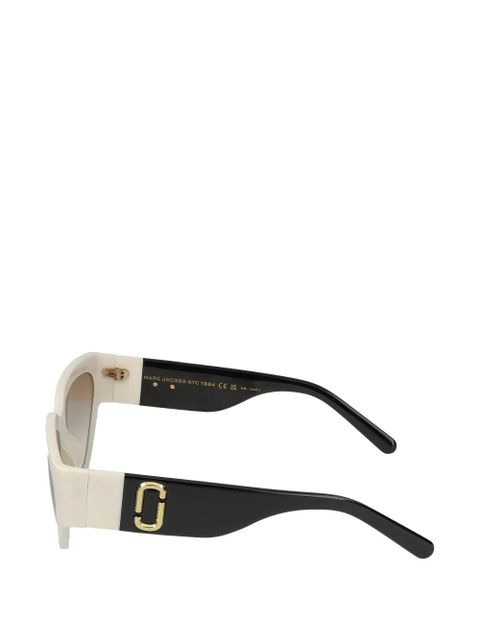 Marc Jacobs logo-plaque cat-eye sunglasses - Neutrals