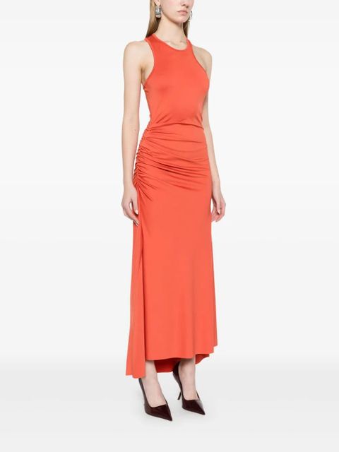 Victoria Beckham ruched maxi dress - Orange
