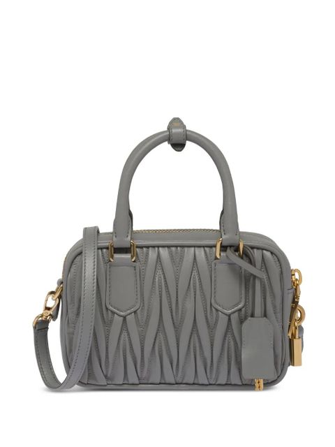 Miu Miu matelassé nappa leather mini bag - Grey