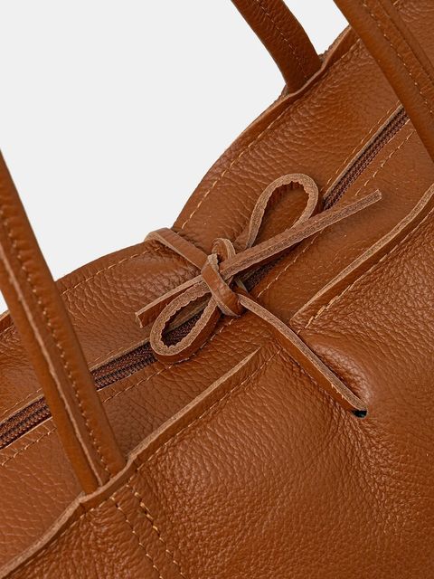 Answear.LAB torebka skórzana kolor brązowy