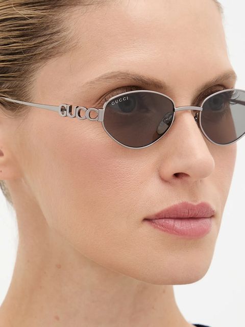 Gucci okulary przeciwsłoneczne damskie kolor srebrny GG1935S