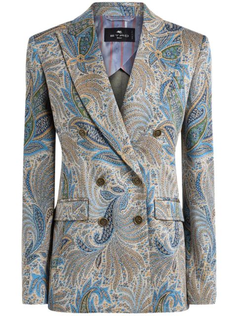 ETRO paisley-jacquard blazer - Blue - zdjęcie produktu nr 1