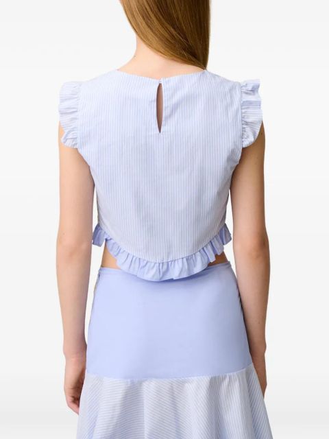 Claudie Pierlot ruffled top - Blue