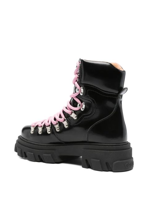 GANNI chunky-sole combat boots - Black