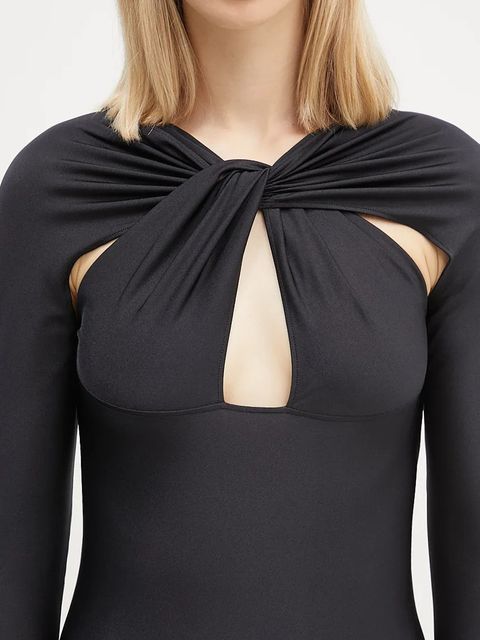 Coperni sukienka Twisted Cut-Out Jersey Dress