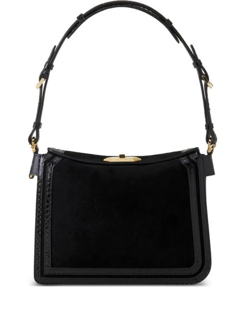 Lanvin Suede Trim Shoulder Bag - Black - zdjęcie produktu nr 1
