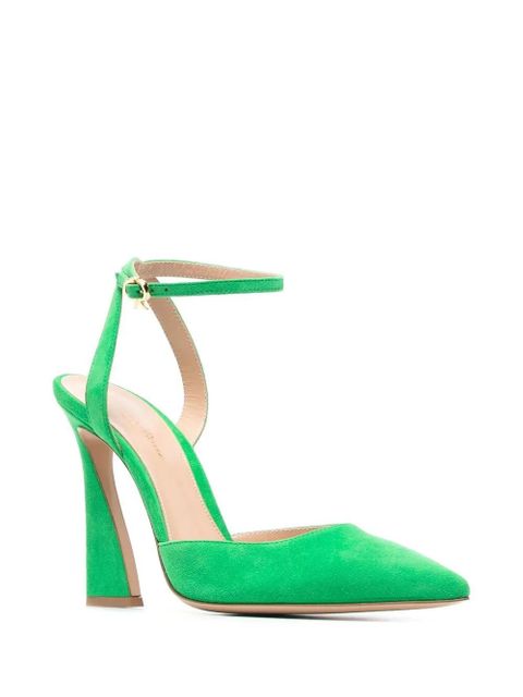 Gianvito Rossi Aura D'Orsay 105mm suede pumps - Green - zdjęcie produktu nr 2