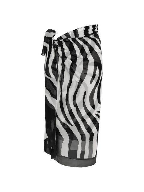 Balmain zebra-print sarong - Black - zdjęcie produktu nr 1