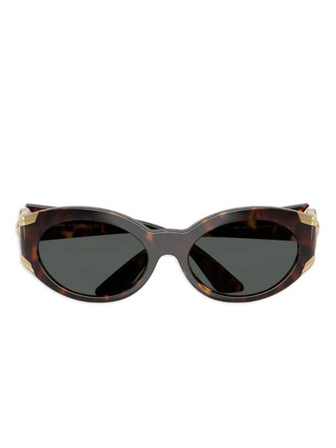 Versace Eyewear Medusa Biggie oval-frame sunglasses - Brown
