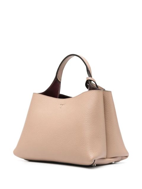 Tod's logo-pendant leather tote bag - Neutrals