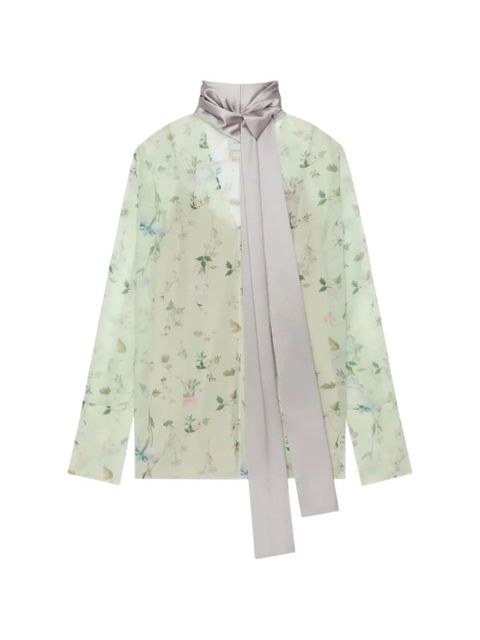 Givenchy floral pussy-bow blouse - Green - zdjęcie produktu nr 1