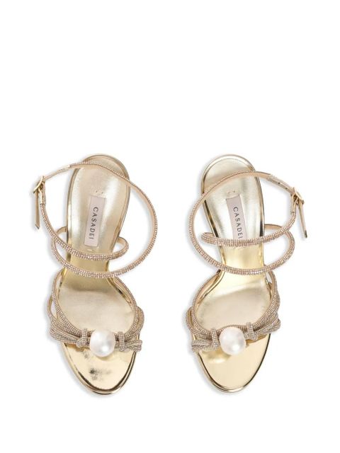 Casadei 100mm Julia Labuan sandals - Gold