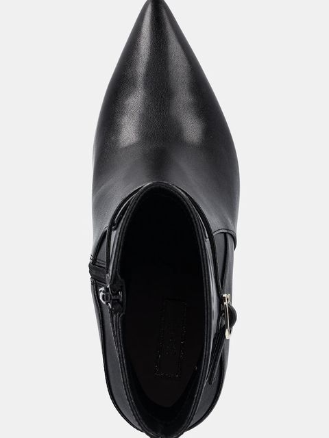 Liu Jo botki skórzane DEMI 06 damskie kolor czarny na szpilce SF5005P010222222