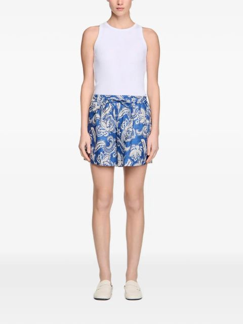 SANDRO floral paisley-print shorts - Blue - zdjęcie produktu nr 2