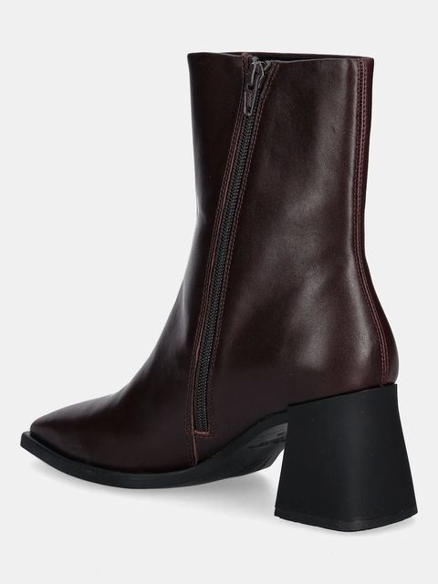 Vagabond Shoemakers botki skórzane HEDDA damskie kolor bordowy na słupku 5002-001-44