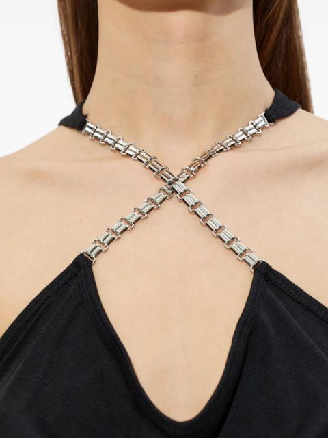 MISBHV chain-detail halterneck dress - Black