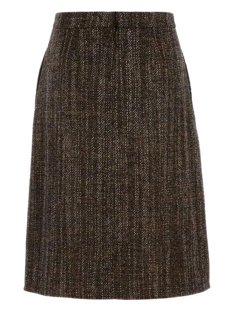FENDI tweed A-line skirt - Brown - zdjęcie produktu nr 2