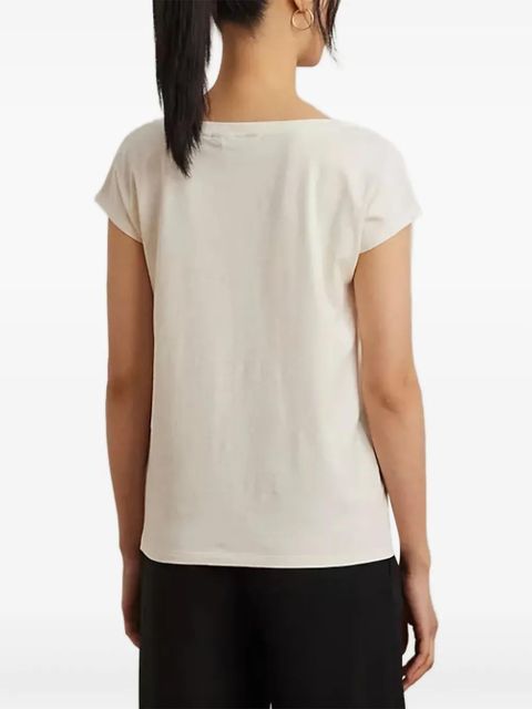 Lauren Ralph Lauren embroidered cotton T-shirt - White