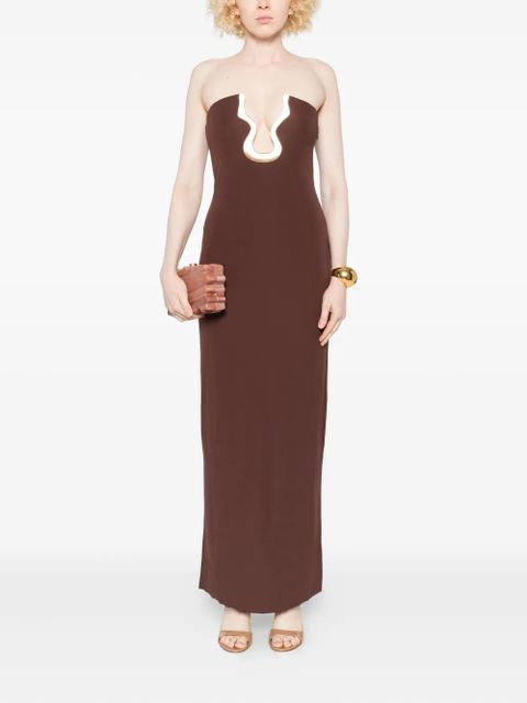 Cult Gaia April cut-out maxi dress - Brown