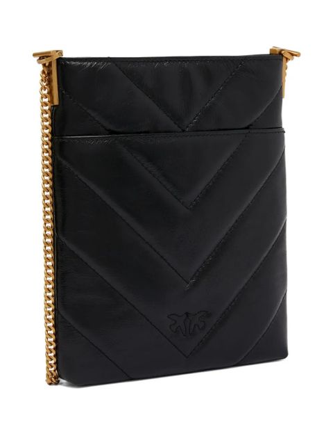 PINKO quilted chevron cross body bag - Black