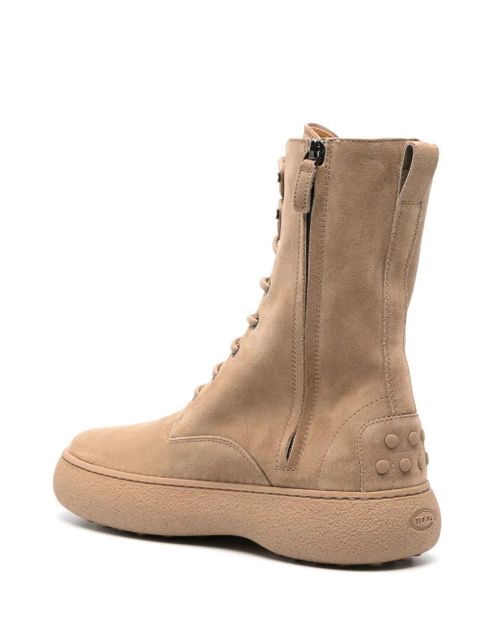 Tod's Stivaletto Stringato suede ankle boots - Brown