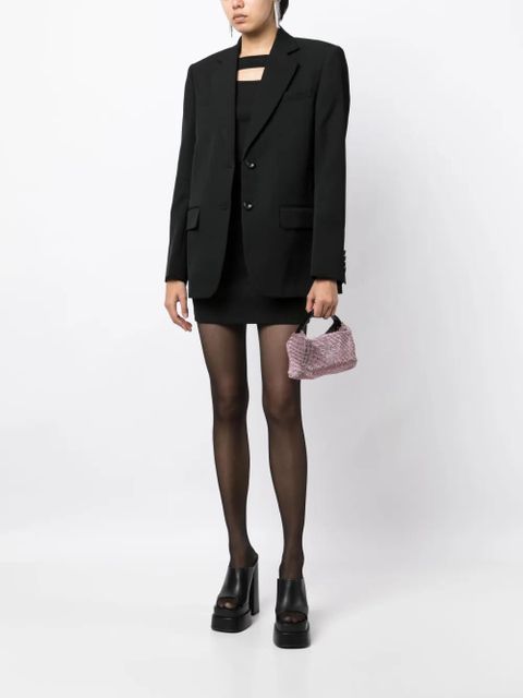 Alexander Wang logo-embroidered single-breasted blazer - Black - zdjęcie produktu nr 2