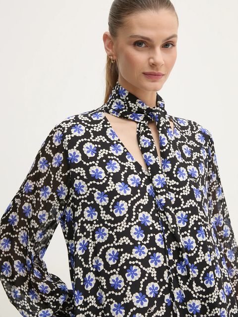 DIANE VON FURSTENBERG sukienka kolor czarny mini rozkloszowana DVFDL4S045