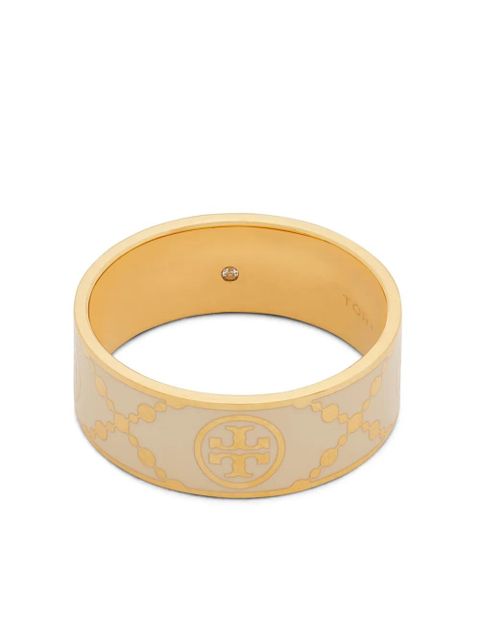 Tory Burch Double T enamel-detail ring - Gold - zdjęcie produktu nr 1