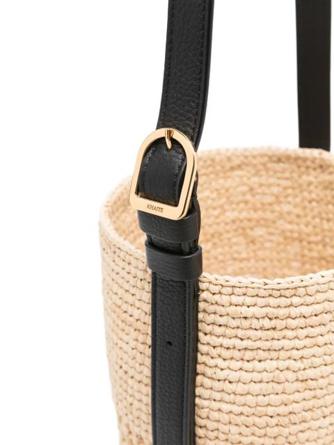 KHAITE small Billie woven bucket bag - Neutrals
