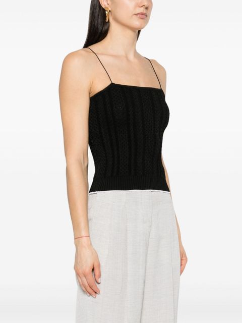 Jacquemus Le Haut Bella cable-knit top - Black