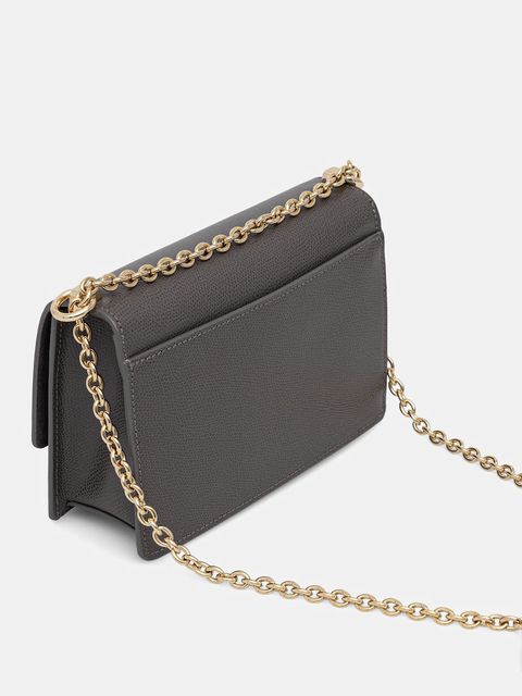 Furla torebka skórzana kolor szary BAFKACO.ARE000.4283S