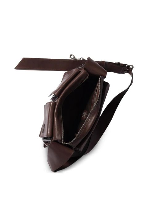 Miu Miu Utilitaire leather shoulder bag - Brown