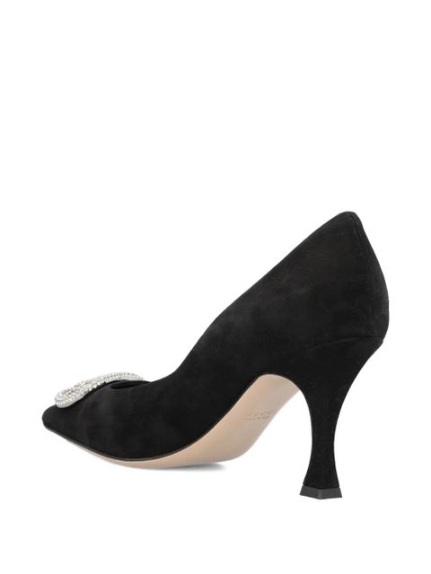 Gucci crystal-logo heeled pumps - Black - zdjęcie produktu nr 2