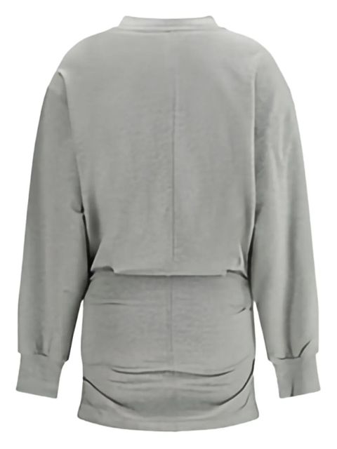 The Attico long-sleeve ruched mini dress - Grey - zdjęcie produktu nr 2