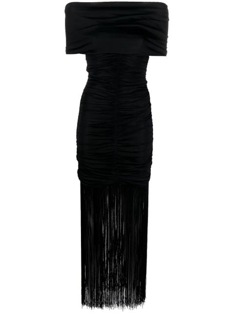 KHAITE The Jacinta fringed dress - Black - zdjęcie produktu nr 1