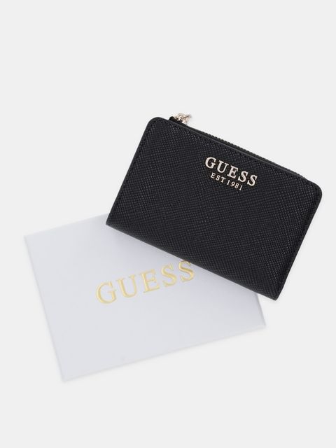 Guess portfel LAUREL damski kolor czarny SWZG74 59156