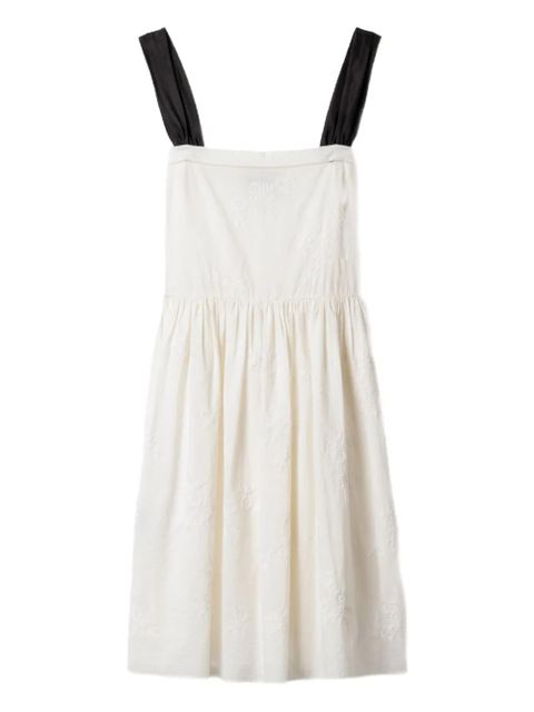 Miu Miu embroidered midi dress - Neutrals - zdjęcie produktu nr 1
